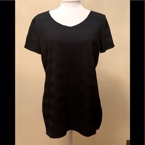 NWT Armani Collection Black Textured Blouse